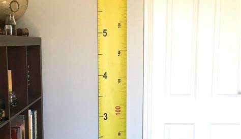 Yellow Tape Measure Hanging Height Chart, Imperial & Metric - Printable