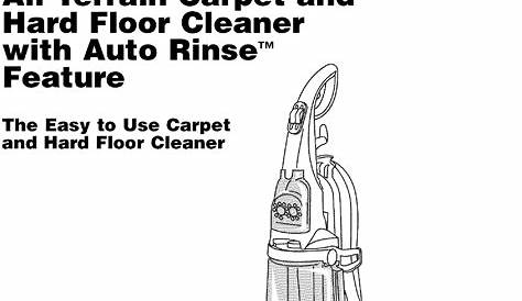 Hoover F7450 100 User Manual CARPET CLEANER Manuals And Guides L0608598