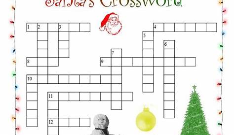 Christmas Crossword Puzzles - Best Coloring Pages For Kids Christmas