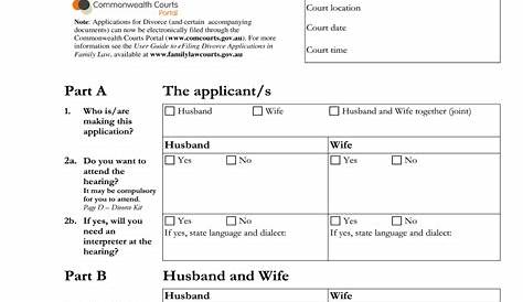2012-2024 AU Application for Divorce - Form 3 Fill Online, Printable