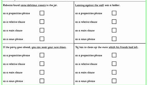 50 Phrase And Clause Worksheet