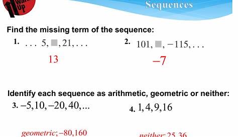 arithmetic geometric or neither worksheet