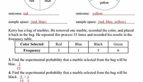 7th Grade Math Probability Worksheets With Answer Keys Pdf - Cleo Sheets