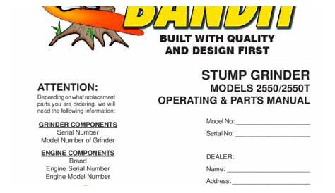 brush bandit 250 service manual