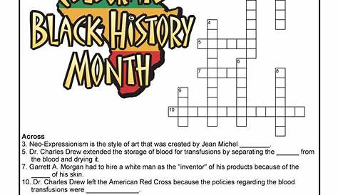 Black History Month Free Printable Worksheets - Printable Worksheets