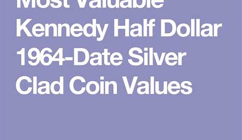 Most Valuable Kennedy Half Dollar 1964-Date Silver Clad Coin Values