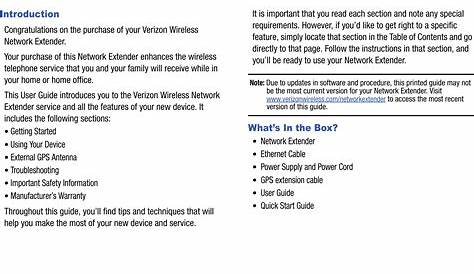 Verizon Wireless Network Extender User Manual - treemybest