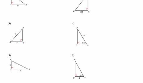 solving right triangles worksheets answers