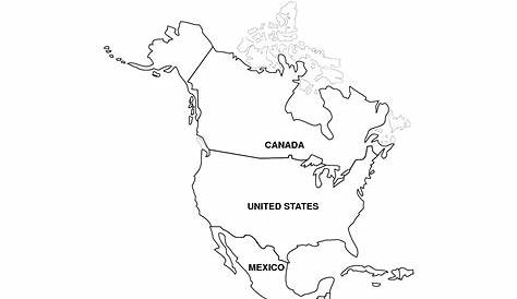 north america coloring page
