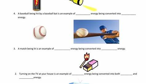 identifying forms of energy worksheet