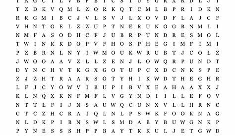 Large Print Word Search Puzzles For Seniors Printable