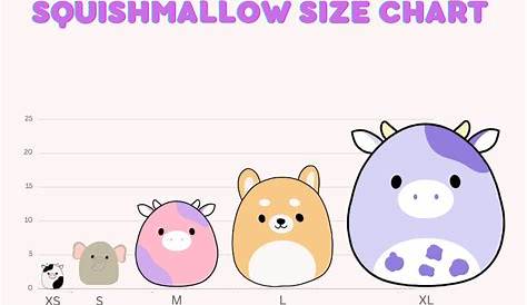 Check out the cutest Squishmallow size chart. Do you have all the sizes