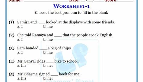 pronouns practice worksheets