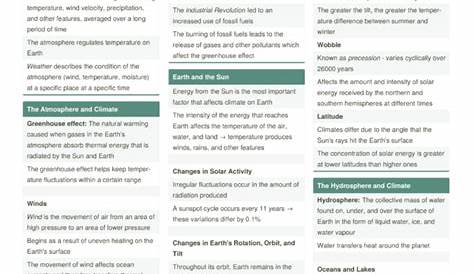 earth science cheat sheet pdf