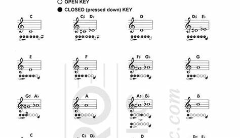 flute notes chart with letters