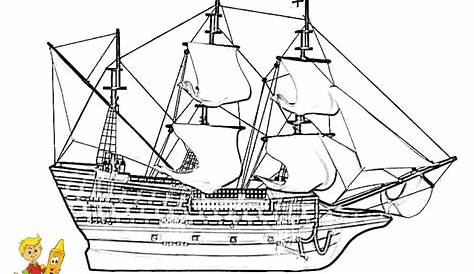 Free Mayflower Coloring Pages - Coloring Home