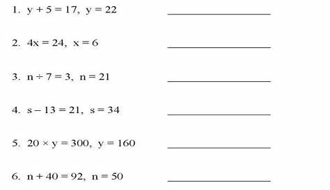 Printable algebra worksheet - math skills practice sheet | Algebra 2