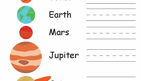 space worksheets for preschool