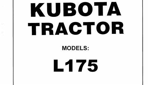 Kubota L175 Tractor Manual | Farm Manuals Fast
