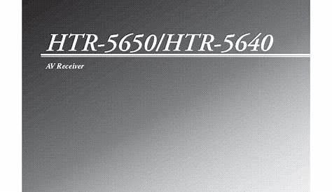 YAMAHA HTR-5640,HTR-5650 RECEIVER USER MANUAL Service Manual download
