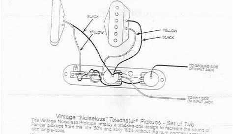 Stratocaster Vintage Noiseless Pickups Wiring Diagram