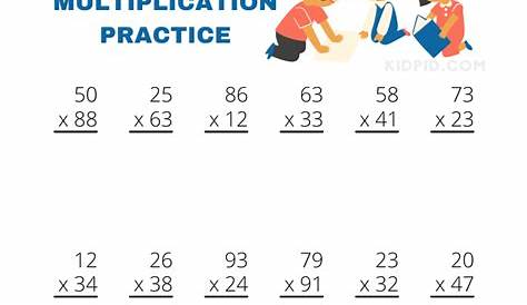 Double Digit Multiplication Practice Worksheets for Kids - Kidpid