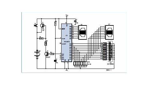 PIC RJ-45 Cable Tester Schematic Circuit Diagram