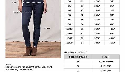 women's levi jeans size chart