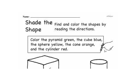 Fourth Grade Geometry Worksheets - 3D Shapes | edHelper.com