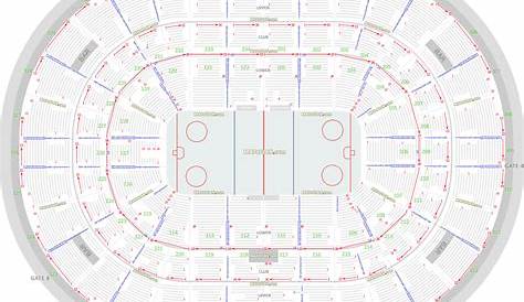 Chicago United Center - Chicago Blackhawks NHL hockey game rink diagram