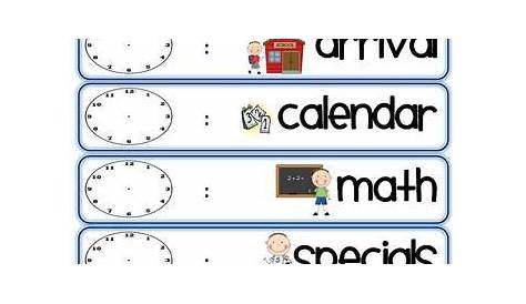 Daily Schedule Pocket Chart Cards by Tanya S Dwyer | TpT