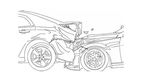 Auto accident involving two cars - vector illustration 3127560 Vector