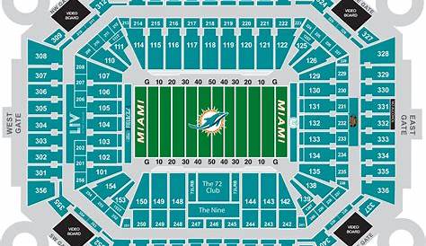 hard rock stadium seating chart with rows