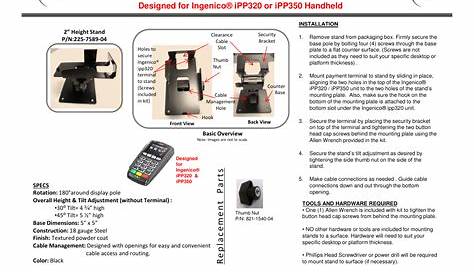 MMF POS Ingenico iPP320 or iPP350 Handheld User Manual | 1 page
