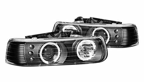 CG® - Chevy Silverado 2000 Black Halo Projector LED Headlights