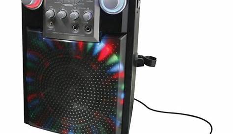gpx j182b karaoke party machine with multi-color led light effects