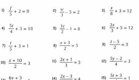 math equations for measurements worksheet