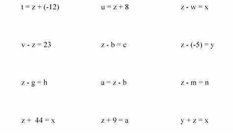 mathematical expressions worksheet