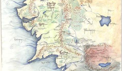 Map of Middle Earth by littlelea on DeviantArt