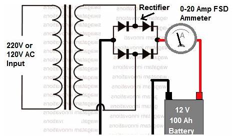 simple 12v car battery charger circuit diagram