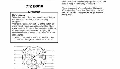 0870_Citizen Eco Drive Manual | Watch | Rechargeable Battery