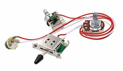 Electric Guitar Wiring Harness Prewired Kit 3 Way Switch 1v1t A500k Pots Set - Guitar Parts