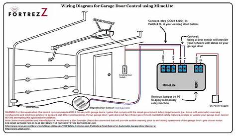 garage door sensor wiring schematic