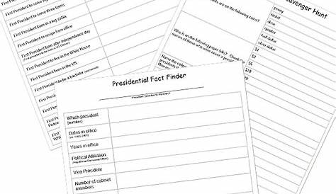 Free President's Day Worksheets for Kids