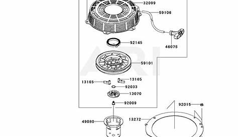 Kawasaki FS600V-FS13 4 Stroke Engine FS600V Parts Diagram for STARTER