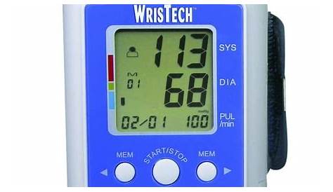 Wristech Blood Pressure Monitor Manual