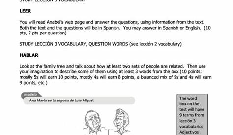 Spanish Worksheet printable pdf download