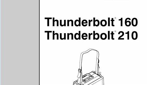 Miller THUNDERBOLT 210 User manual | Manualzz