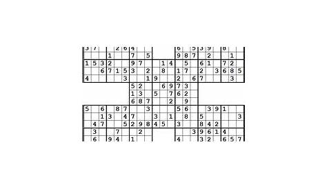 free printable samurai sudoku puzzles easy