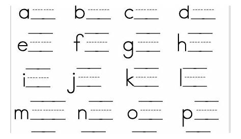 lowercase letters writing worksheets